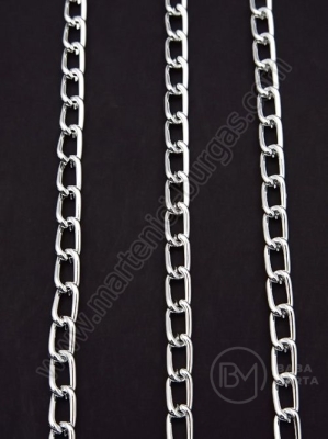 Lanț din aluminiu 3.5x6mm color argintie 1 metru 302152