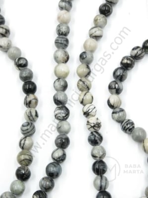 Colier cu mărgele de jaspis natural 6mm ~64 buc 38cm 1 buc 353236