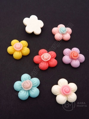 Mixture de lipit pentru flori 20x8mm tip cabochon 1 pachet 10 pcs 121065