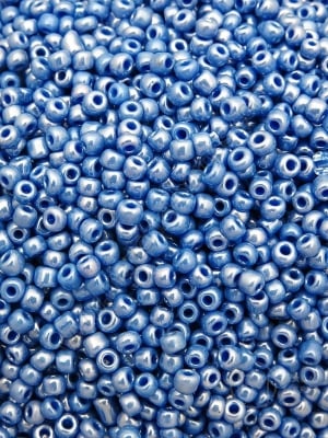 Perlă albastră în sticlă 3mm 50g 333049