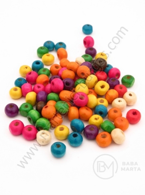 Bilă de lemn 6x4~5mm Mix 1 pack 40g ~550 pcs 321103