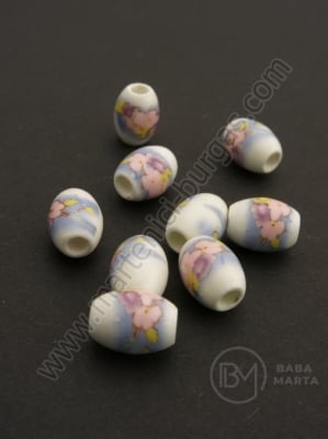 Mărgele de porțelan 10x8mm gaură pictătă 2.5mm 1 buc 335073