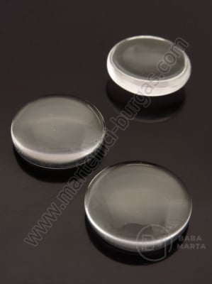 Caboșon rotund din sticlă 40x8mm transparent 1 pachet 2 buc 191091