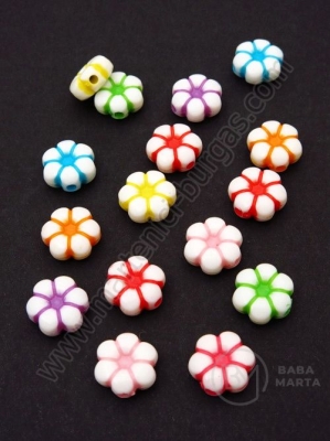 Flori 10x4.5mm colorate 1 pachet 40g ~126 buc 312551