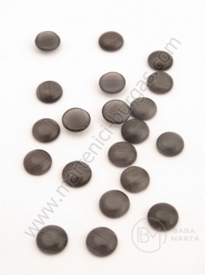Glass Caboșon 6x3mm ochi de pisică negru 20 buc 191027