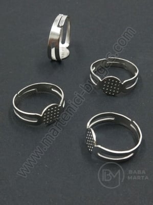 Inel OȚEL (304) 17mm bază pentru lipire 8mm 1 pachet 4 buc 305880
