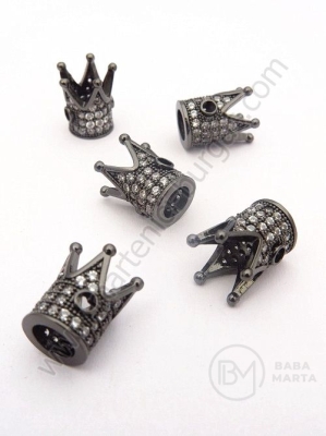 Mărgele coroană 12x11x9mm cu cristale forjate 1 bucată 305276