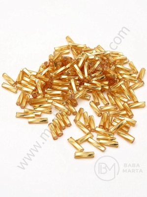 Bețișoare de vitella aurii cu centru argintiu 6~7x1.5~2 rasucite 1 paquet 50g 331610