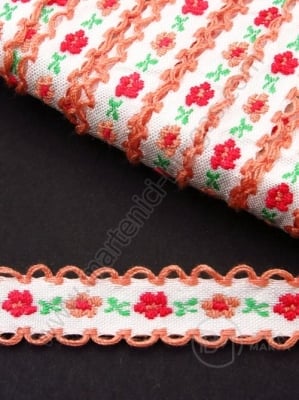 Panglică cu flori 13mm 1 pachet ~20 metri 411187