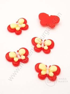 Figurină fluture din plastic 21x15mm pentru lipit 1 pachet 10 buc 121047