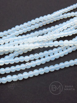 Mărgele de sticlă 4mm, imitație de opal transparent, gaură 1mm 38cm ~100 bucăți 1 bucată 343837