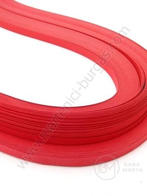 Benzi de quilling 5mm x 530mm roșu închis 1 pachet 120 buc 175071