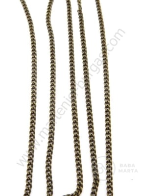 Lanț din alamă 2x1x0.5mm color bronz antic 1 meter 302138