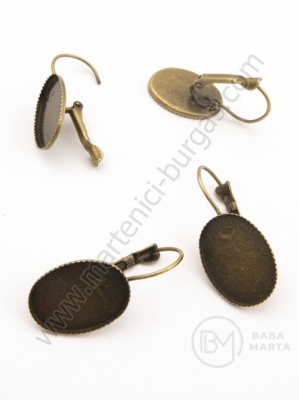 Bază cercei pentru încrustare 13x18mm 1 pachet 4 buc 301653