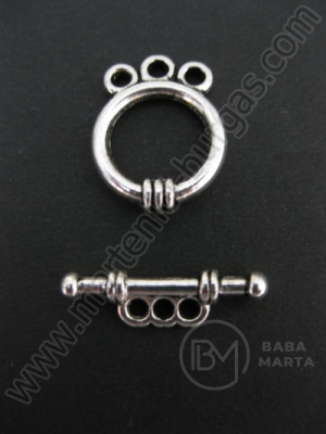 301027 încuiătoare metalică 14-20mm inel 2 parts argint 5k