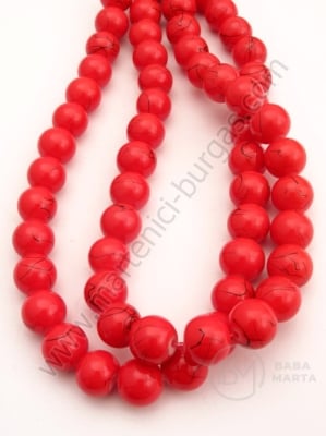 Șir de mărgele de vitola 10mm pictat 80cm ~85buc 1buc 343251