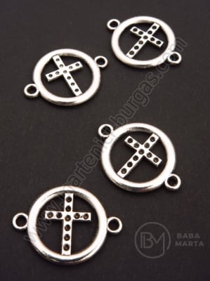 Element de conectare 25x18.5mm color argintie 10 buc 308876