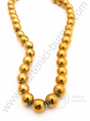 Mărgele de sticlă 6mm aurii ~55 bucăți 1 bucată 343132