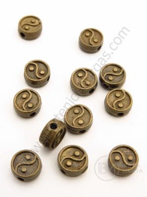 Mărgele metallice 6.5x3mm bronz antic NF 20 buc 308471