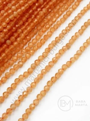 Jadeit ~ bilă fațetată de 3 mm ~ 120 bucăți ~ 40 cm 1 greutate 353168