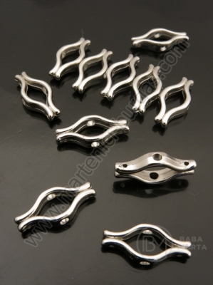 Distant pentru mărgele SSV 20x8.5x4mm argintiu 50 buc 318330