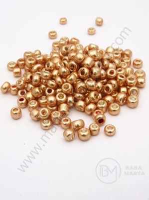Mărgele de sticlă auriu dark 4mm 50g 331666