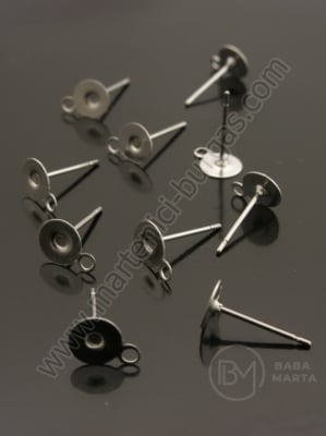 Închizator cercei 12x8x6x0.4mm steel 10 buc 309474
