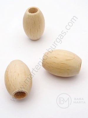 Cilindru din lemn natural 24x16mm hole 7mm 1 pachet 15 buc 321281