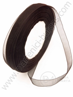 Panglică organza 10mm neagră ~45 metri 451007