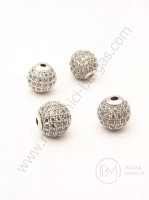 Margele 10mm cu cristale forjate, 1 bucată 307545