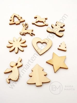 Figurină mixtă din lemn 23~29x18.5~26x2mm 1 pachet 20 buc 182139
