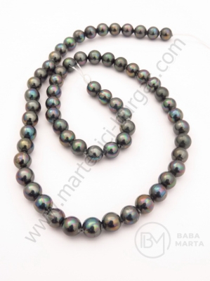 Perlă Mallorca cameleon negru 6mm ~40cm ~65buc 1 șir 355255