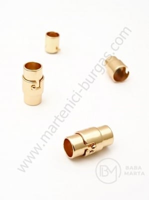 Închizator magnetică 9x17mm aurie gaură 6mm 1 buc 302015