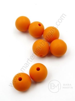 Bilă de mărgele din silicon 12mm gaură 1.5mm 1 paquet 5 buc 317044