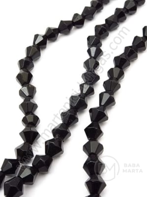 Mărgele de sticlă 8mm gaură neagră 1mm ~43 buc 31cm 1 buc 343588