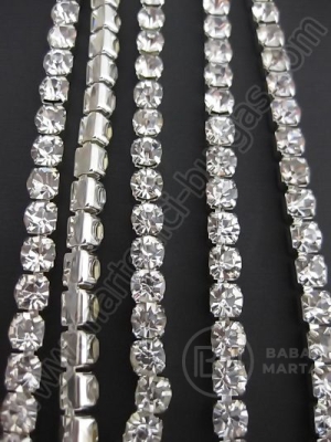 Coș metalic cu cristal transparent SS 18-4mm 1 metru 151547