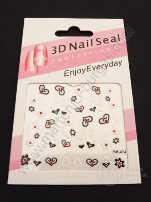Autocolant 3D pentru decorarea manichiurii 1 bucată 181396