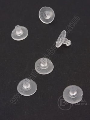 Dop de cercei din silicon 10x6mm 1 pack 50 pcs 301919