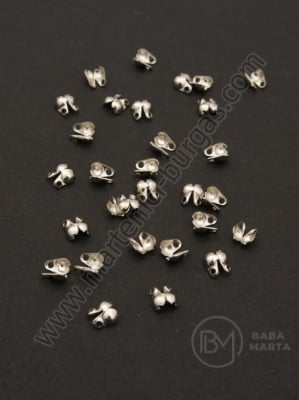 Capac de capăt pentru lanț cu bilă 3x4mm, culoare argintie, 1 pachet, 100 buc. 301783