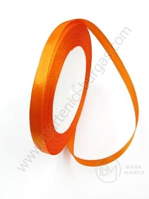 Panglică de satin 6mm orange ~22 meters 451603