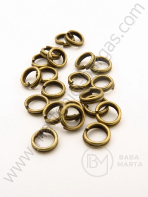 Inel metalic dublu, bronz, 5mm. 200 buc. 301141