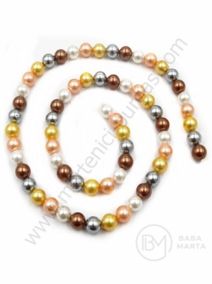 Perle Mallorca 6mm ASORTATE 40cm ~65buc 1 șir 355412