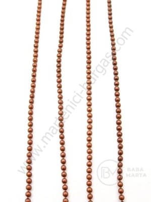 Bilă metalică cu lanț 1.5 mm color cuprului, 1 metru, 302108