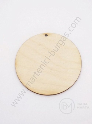Figurină din lemn 75x3mm round hole 3mm 1 pachet 5 buc 182235