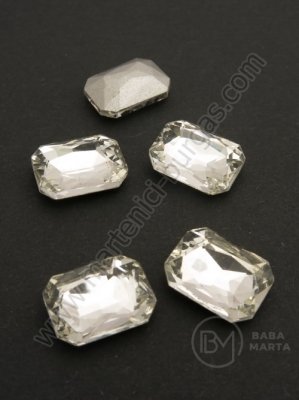 Placă de sticlă (cristal) 14x10x5mm transparentă 1 bucată 151201