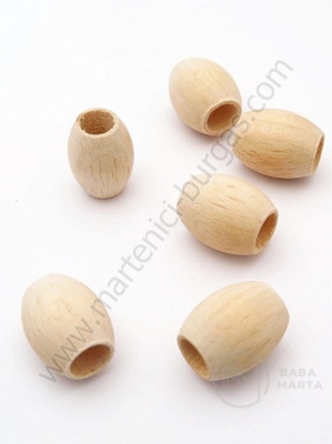 Cilindru din lemn natural 16x12mm gaură 6mm 1 pack 40g ~55buc 321267
