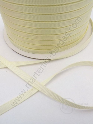 Panglică de satin 5mm, ruptă, galban ocitre, 1 paquet, 5 metri, 451519