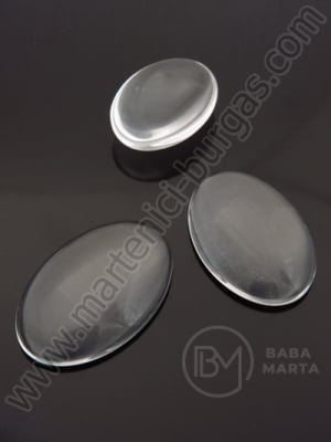 Caboșon oval din sticlă 35x25x7mm transparent 1 pachet 5 buc 191092