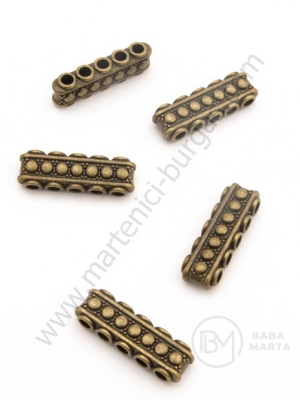 Separator de mărgele metalice 23x7x5mm bronz antic 5 buc 308720