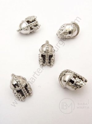 Cască romană cu mărgele 13x9mm cu micro zirconii forged 1 piece 305181